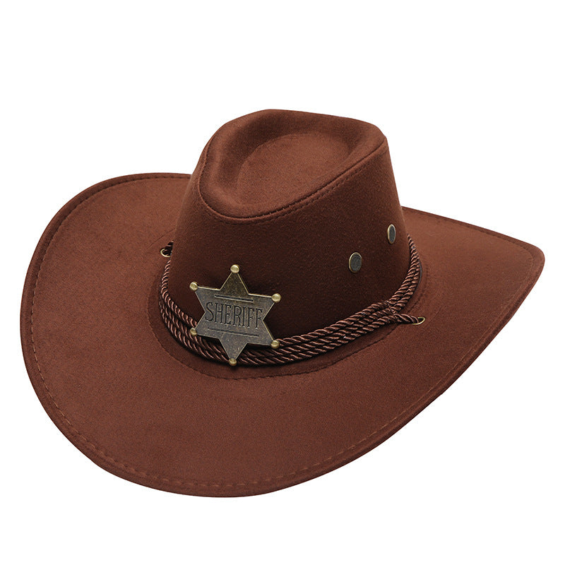 American Trend Three Ropes Chicken Feather Travel Shaping Cowboy Hat