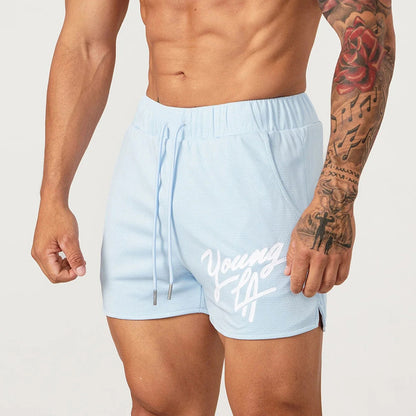 Quick-drying Mesh Casual Sports American Below The Knee Cropped Shorts