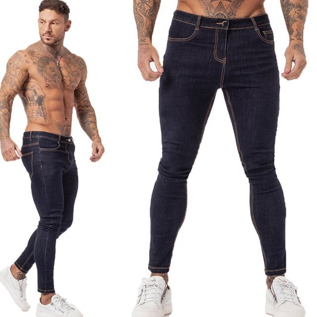 Patchwork Pants Jeans Men's Fit