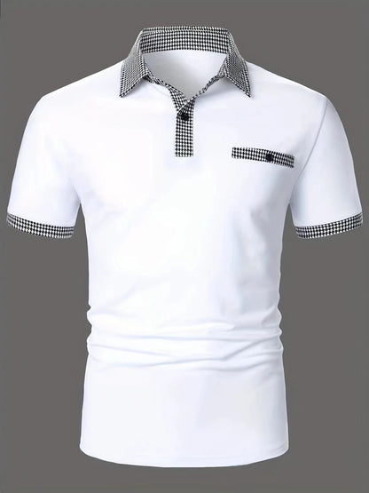 New Style Men's Polo Shirt Short Sleeve Mixed Salad