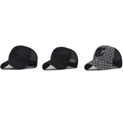 Plaid C Letter Baseball Cap For Men And Women