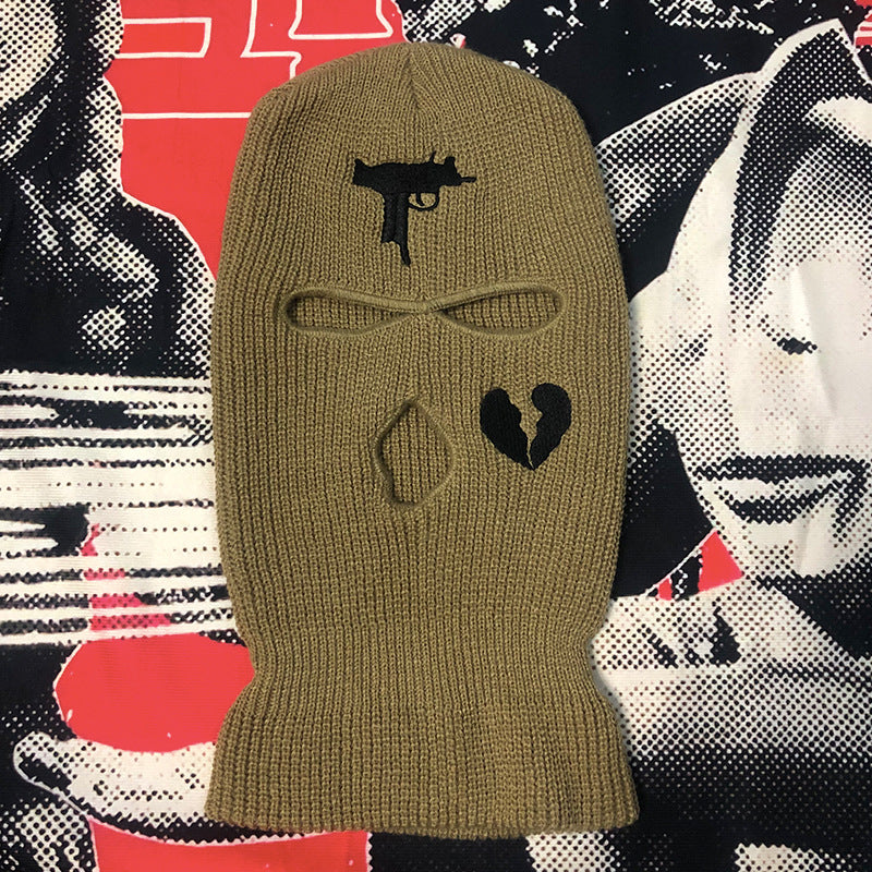 Embroidered Acrylic Three-hole  Ski Mask