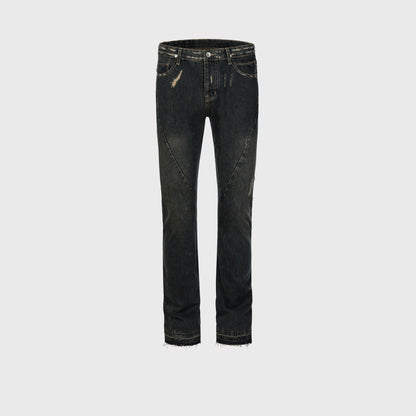 Washed Distressed Ripped Men's And Women's Spiral Jeans