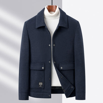 Men's Casual Autumn Lapel Woolen Jacket