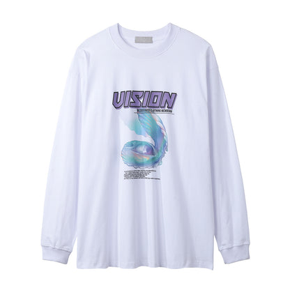 Creative Science Fiction Eye Print Long Sleeve Men