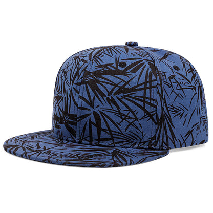 Bamboo Leaf Printing High Street Hiphop Cool Outdoor Sports Natural Pastoral Style Flat-brimmed Cap