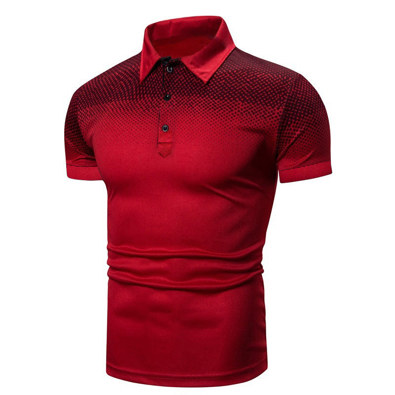 New Men's Casual 3d Digital Print Polo Shirt