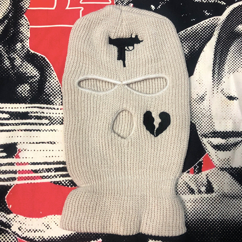 Embroidered Acrylic Three-hole  Ski Mask