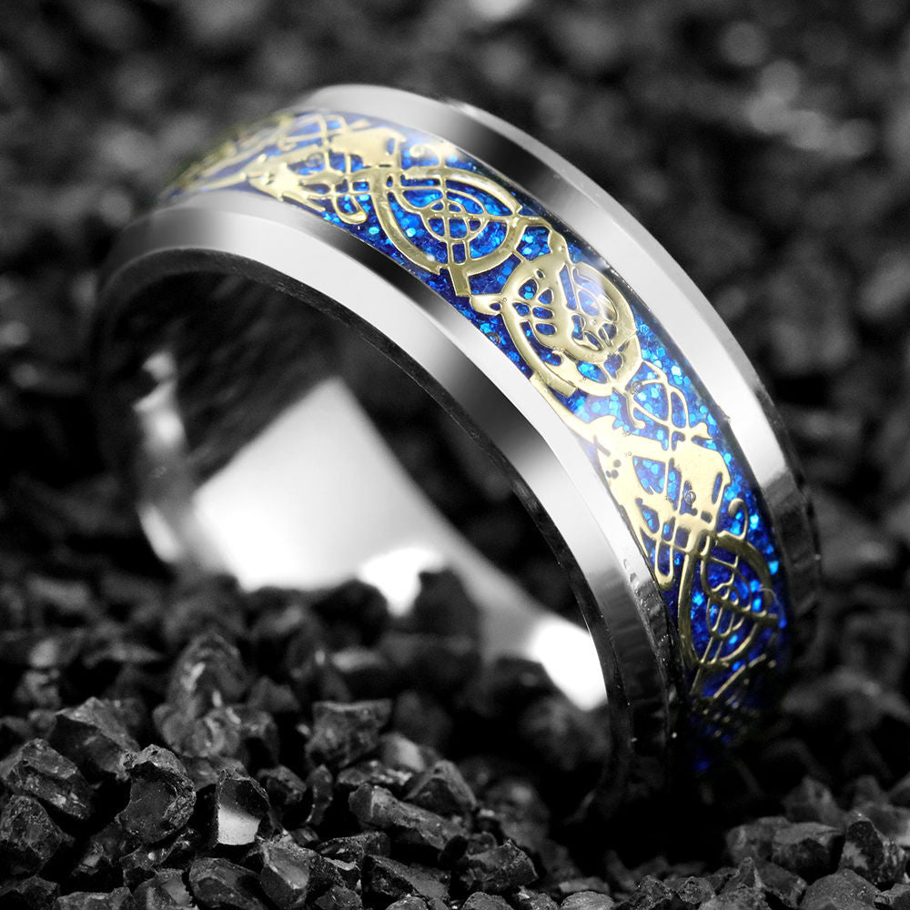 Dragon Pattern Ring Domineering Male And Female Students