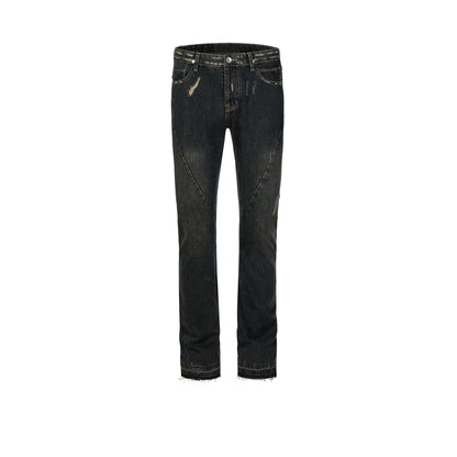 Washed Distressed Ripped Men's And Women's Spiral Jeans