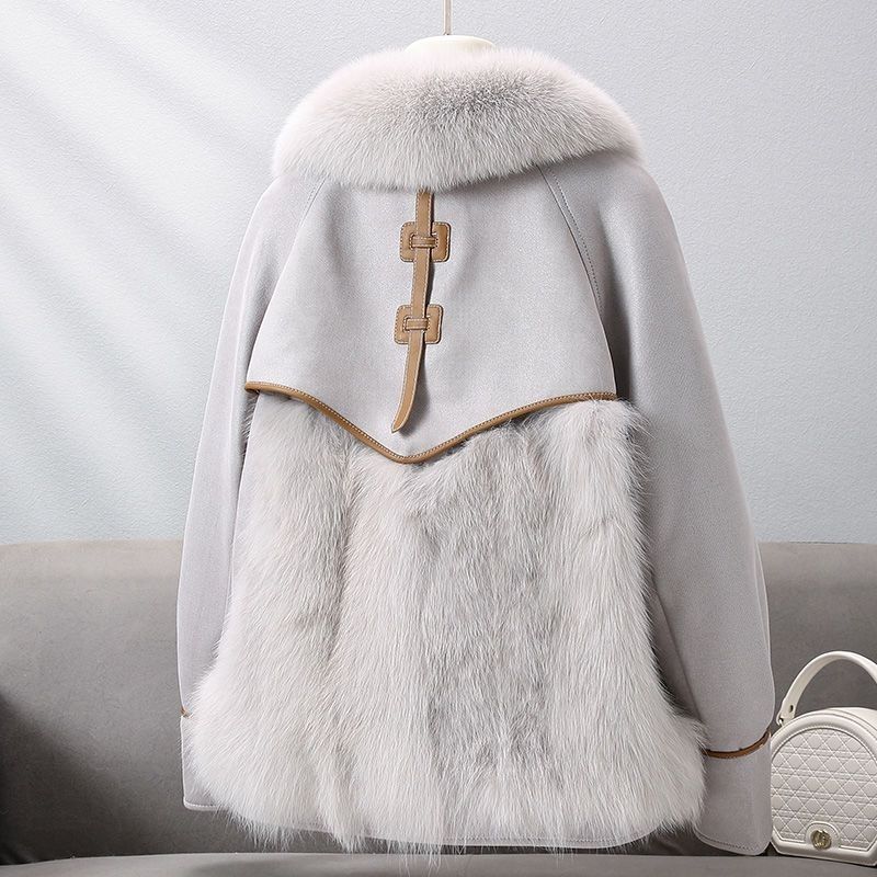 Women's Fashionable Faux Fox Fur Coat