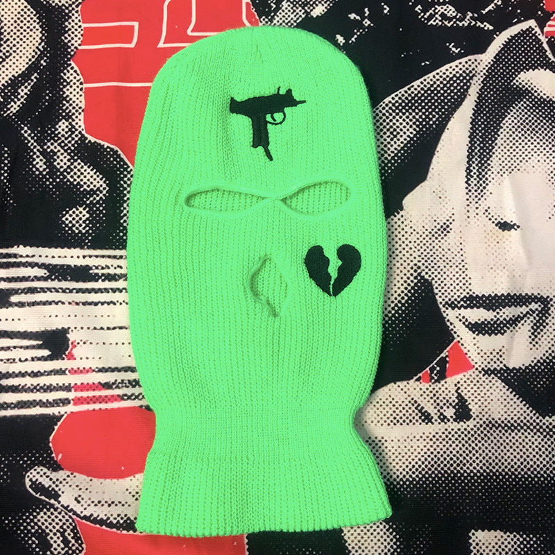 Embroidered Acrylic Three-hole  Ski Mask