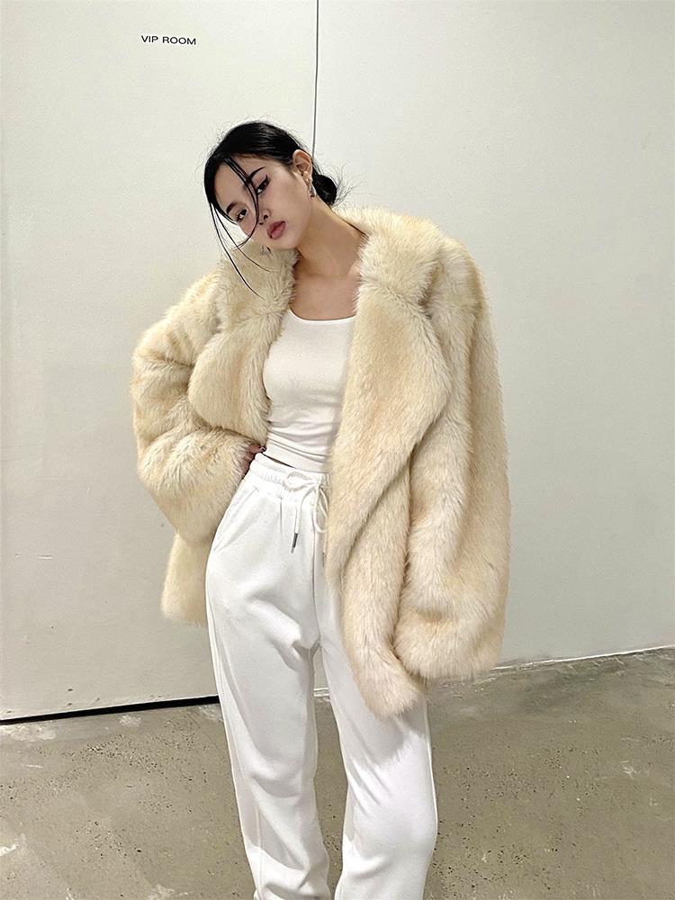 Women's Mid-length Fox Fur Coat Temperament