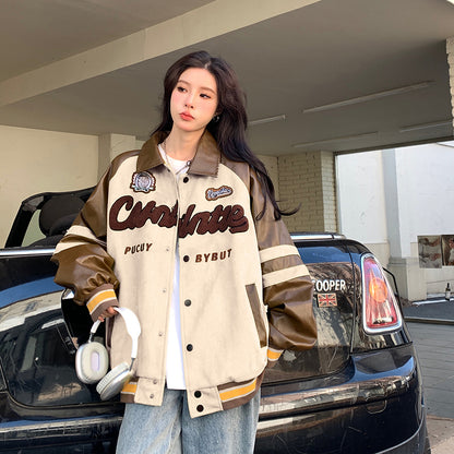 American Baseball Jacket With A Female Design Sense That Is Niche