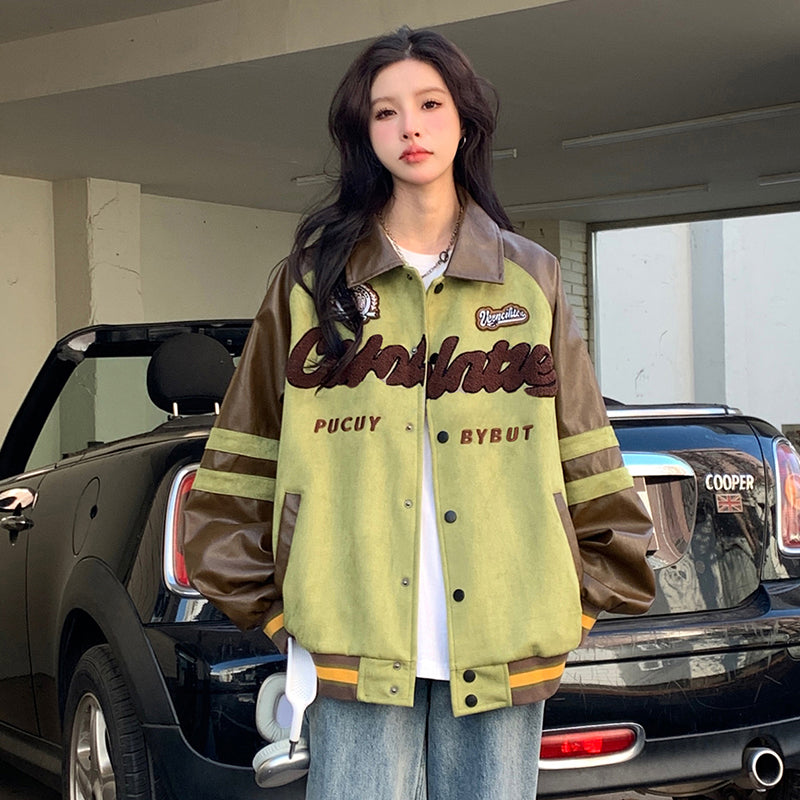 American Baseball Jacket With A Female Design Sense That Is Niche