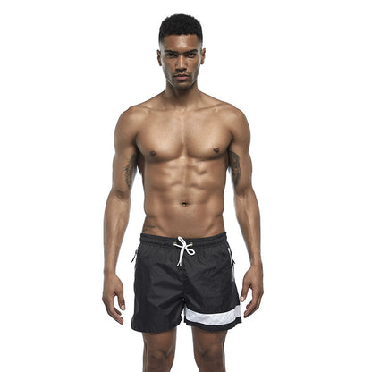 Men's Thin Straight Color Matching Sports Casual Shorts