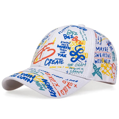 Colorful Graffiti Hip Hop Baseball Cap Casual Sun-proof