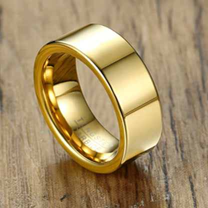 Simple And Smooth Male Tungsten Steel Ring