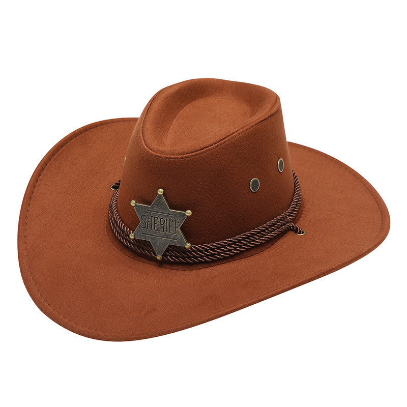 American Trend Three Ropes Chicken Feather Travel Shaping Cowboy Hat