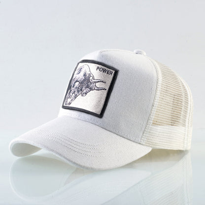 Embroidered Animal Hip Hop Mesh Baseball Cap